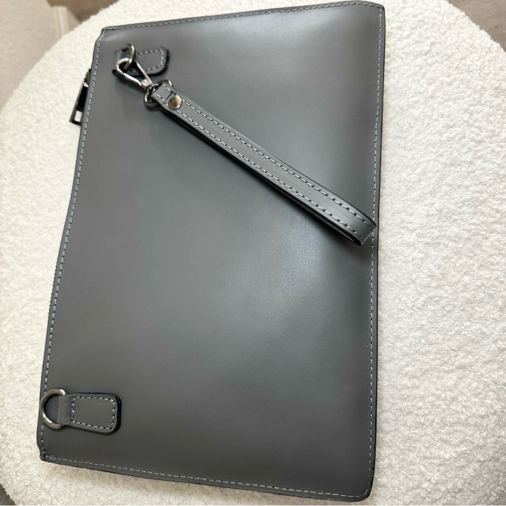 GENUINE LEATHER GREY BEE BAG - Picture 4 of 9